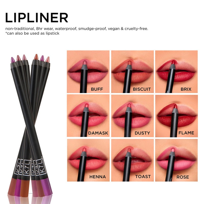 K7L Rustic Brown Lip Crayon (Vegan) - Waterproof and Smudge-Proof Toast - Image 3